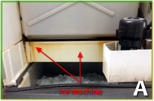 Dirty ice maker.